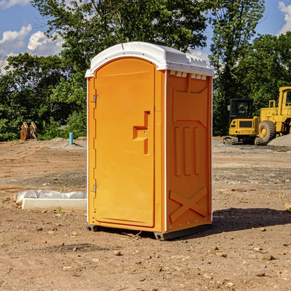 are there any restrictions on what items can be disposed of in the portable restrooms in Plum Creek